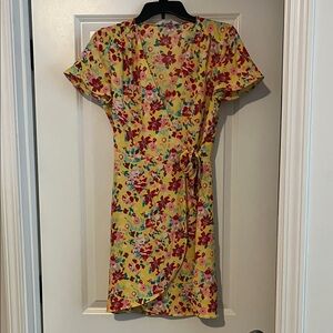 J. Crew Yellow Floral Mini Dress
